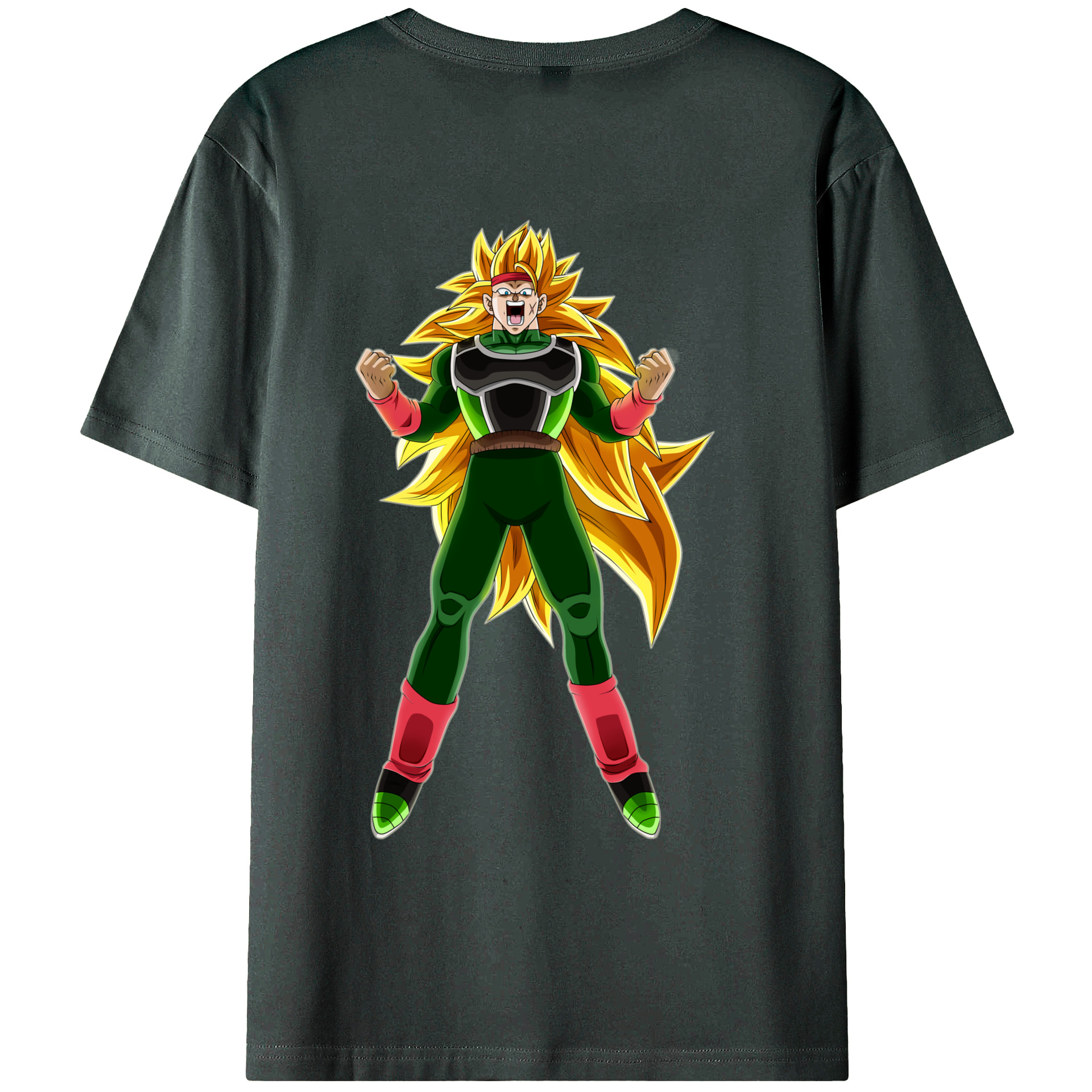 （画像用） ドラゴンボール ブロリー DRAGON BALL Broli 綿100％ メンズ半袖Tシャツ（バックプリント） 通気性